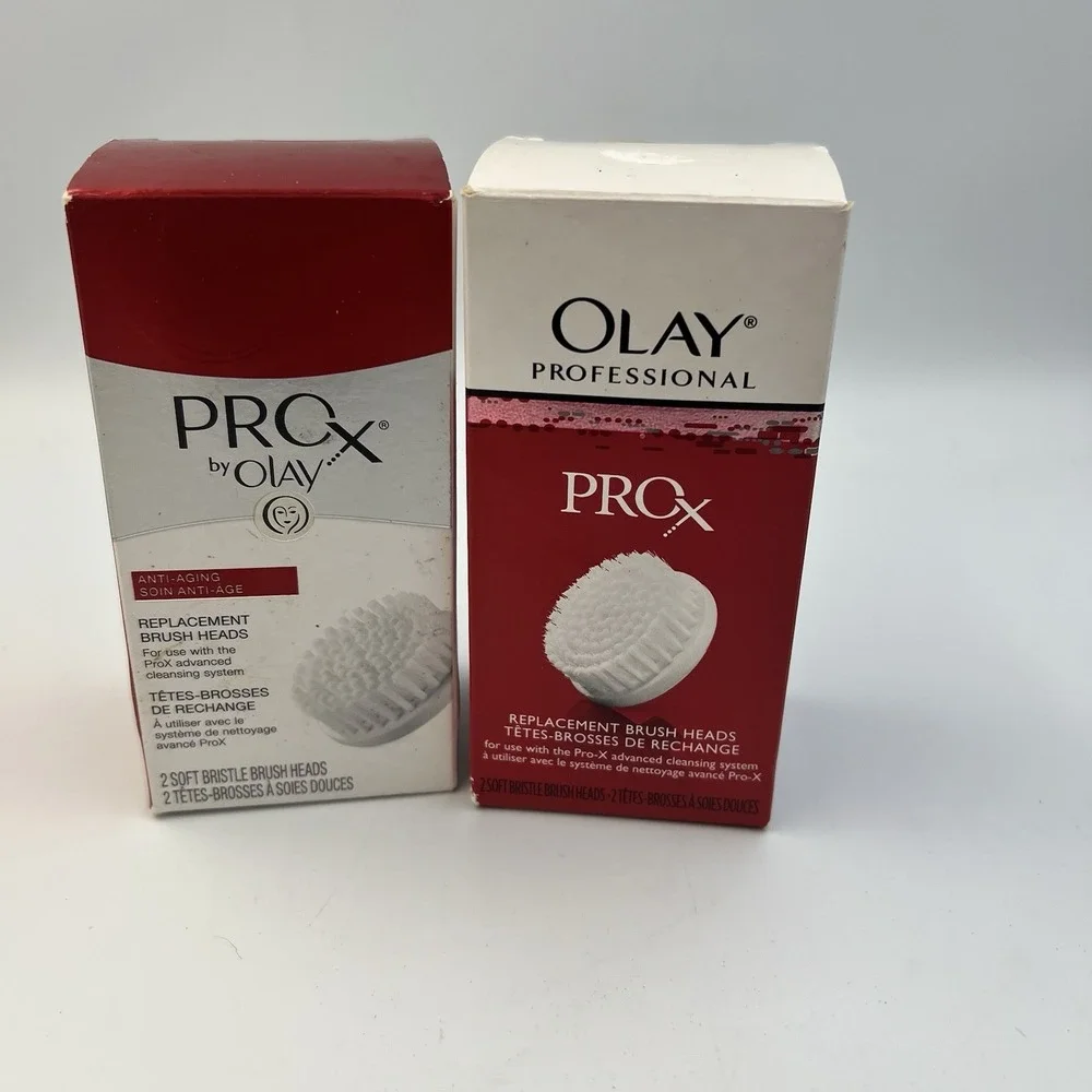 NEW! Lot of 2 Olay ProX Facial Replacement Brush Heads Advance Cleansing 4 Count